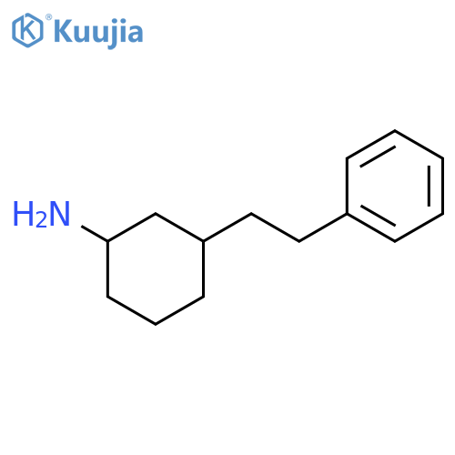 Cyclohexanamine, 3-(2-phenylethyl)- structure