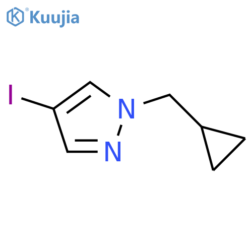 1-(cyclopropylmethyl)-4-iodo-1H-pyrazole structure