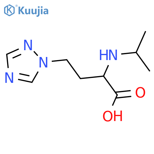 2-(propan-2-yl)amino-4-(1H-1,2,4-triazol-1-yl)butanoic acid structure