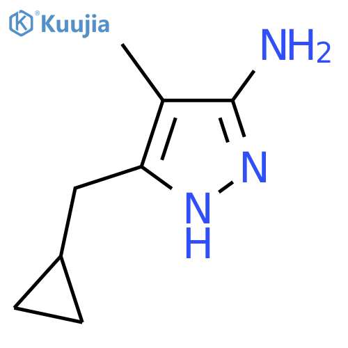 3-(cyclopropylmethyl)-4-methyl-1H-pyrazol-5-amine structure