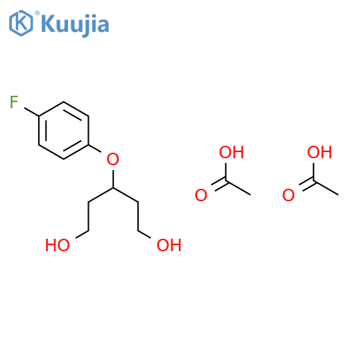 1,5-Pentanediol, 3-(4-fluorophenoxy)-, diacetate structure