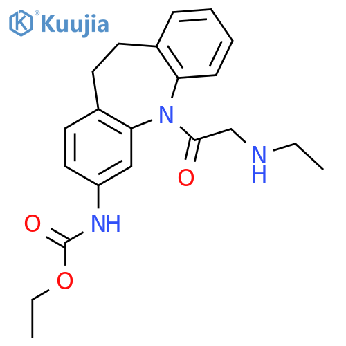 ethyl [5-(N-ethylglycyl)-10,11-dihydro-5H-dibenzo[b,f]azepin-3-yl]carbamate structure