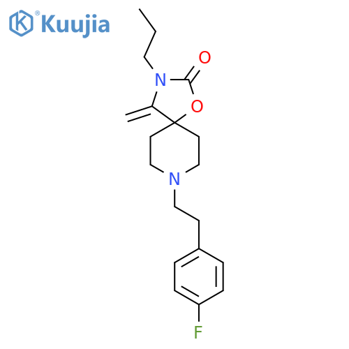 8-[2-(4-fluorophenyl)ethyl]-4-methylidene-3-propyl-1-oxa-3,8-diazaspiro[4.5]decan-2-one structure