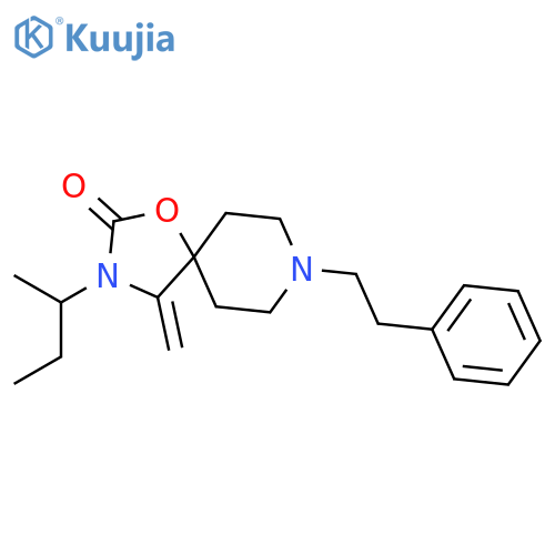 4-methylidene-3-(1-methylpropyl)-8-(2-phenylethyl)-1-oxa-3,8-diazaspiro[4.5]decan-2-one structure
