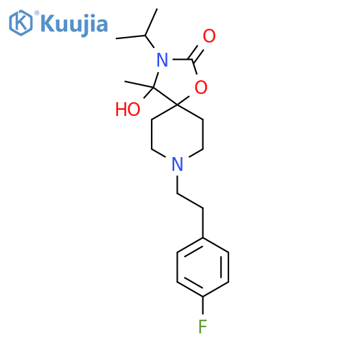 8-[2-(4-fluorophenyl)ethyl]-4-hydroxy-4-methyl-3-(1-methylethyl)-1-oxa-3,8-diazaspiro[4.5]decan-2-one structure