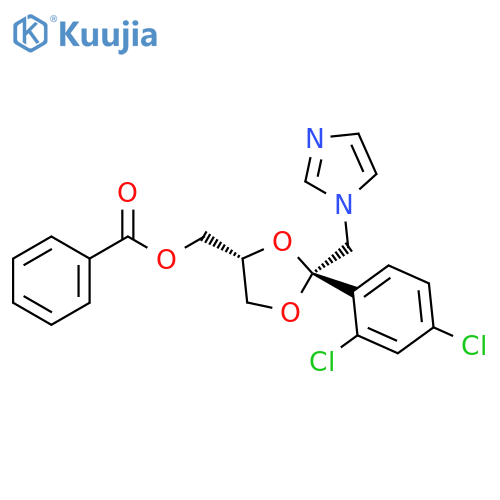 1,3-Dioxolane-4-methanol,2-(2,4-dichlorophenyl)-2-(1H-imidazol-1-ylmethyl)-, benzoate (ester),(2R,4S)-rel- structure