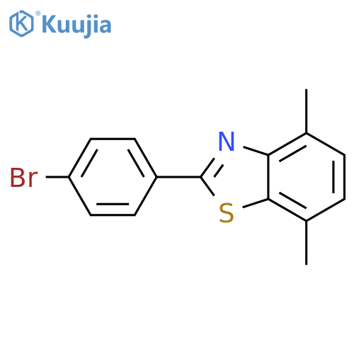 Benzothiazole, 2-(4-bromophenyl)-4,7-dimethyl- structure