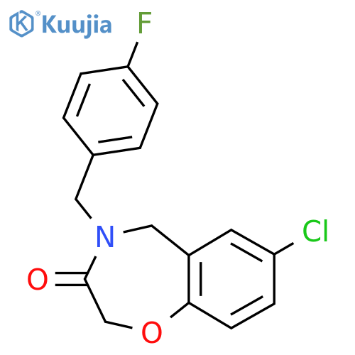 7-Chloro-4-(4-fluorobenzyl)-4,5-dihydrobenzo[f][1,4]oxazepin-3(2H)-one structure
