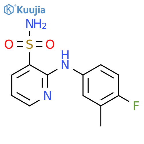 2-[(4-Fluoro-3-methylphenyl)amino]pyridine-3-sulfonamide structure