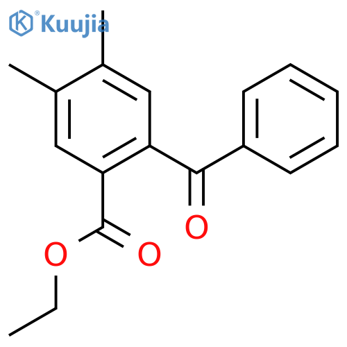 Benzoic acid, 2-benzoyl-4,5-dimethyl-, ethyl ester structure