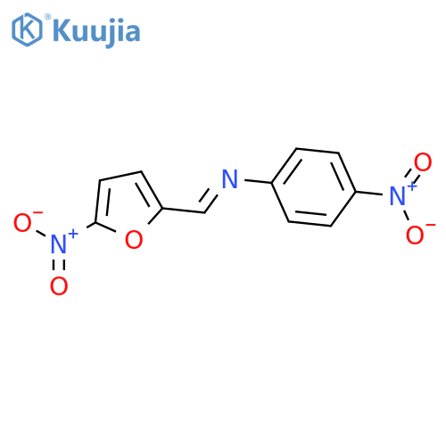 Benzenamine, 4-nitro-N-[(5-nitro-2-furanyl)methylene]- structure