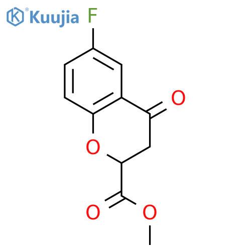 rac-6-Fluoro-3,4-dihydro-4-oxo-2H-1-benzopyran-2-carboxylic Acid Methyl Ester structure