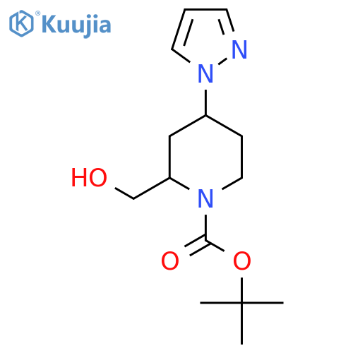 tert-Butyl 2-(Hydroxymethyl)-4-(1H-pyrazol-1-yl)piperidine-1-carboxylate structure