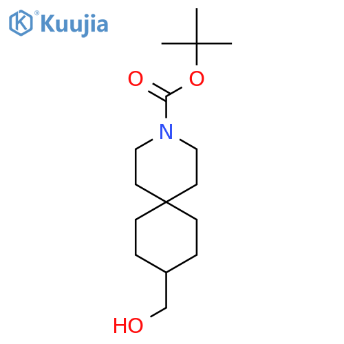 tert-butyl 9-(hydroxymethyl)-3-azaspiro[5.5]undecane-3-carboxylate structure