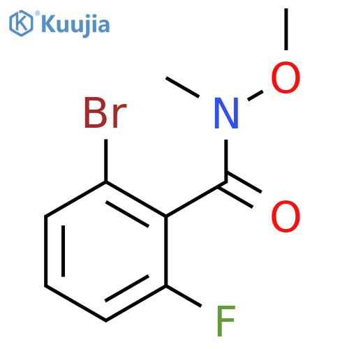 2-bromo-6-fluoro-N-methoxy-N-methylbenzamide structure
