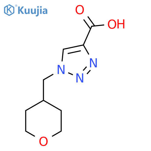 1-[(Oxan-4-yl)methyl]-1H-1,2,3-triazole-4-carboxylic acid structure