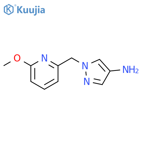 1-(6-methoxypyridin-2-yl)methyl-1H-pyrazol-4-amine structure