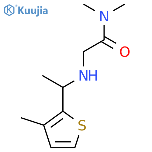 N,N-dimethyl-2-{1-(3-methylthiophen-2-yl)ethylamino}acetamide structure