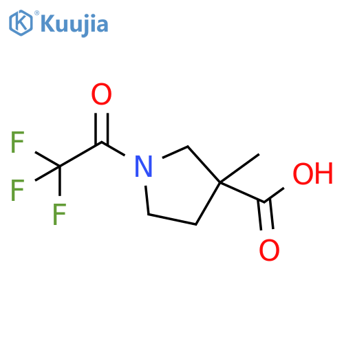 3-methyl-1-(trifluoroacetyl)pyrrolidine-3-carboxylic acid structure