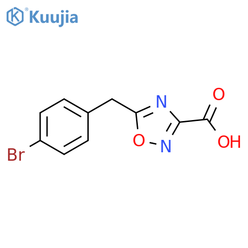 5-(4-bromophenyl)methyl-1,2,4-oxadiazole-3-carboxylic acid structure