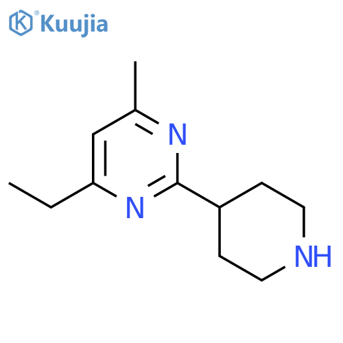 4-Ethyl-6-methyl-2-(piperidin-4-yl)pyrimidine structure