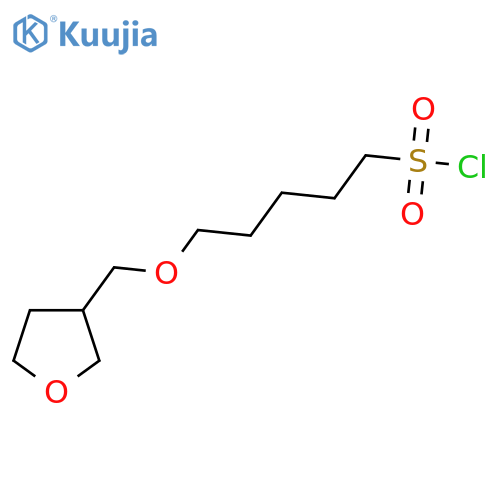 5-(oxolan-3-yl)methoxypentane-1-sulfonyl chloride structure