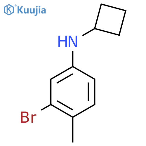 3-bromo-N-cyclobutyl-4-methylaniline structure