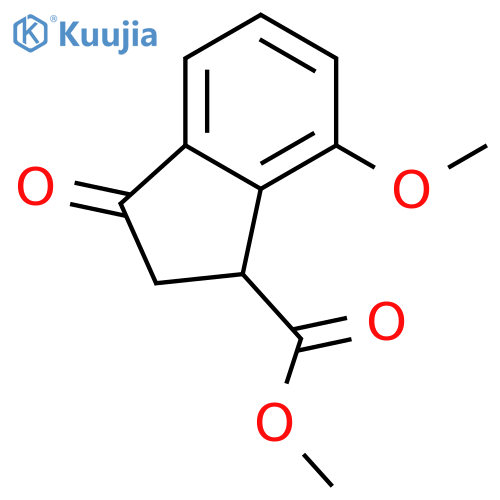 1H-Indene-1-carboxylic acid, 2,3-dihydro-7-methoxy-3-oxo-, methyl ester structure