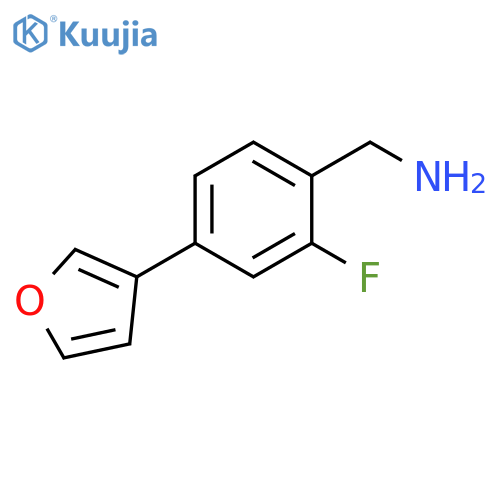 (2-fluoro-4-(furan-3-yl)phenyl)methanamine structure