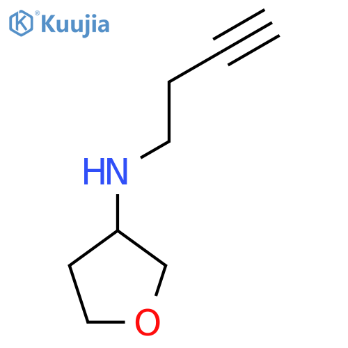 N-(but-3-yn-1-yl)oxolan-3-amine structure
