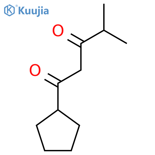 1-cyclopentyl-4-methylpentane-1,3-dione structure