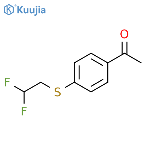 1-{4-(2,2-difluoroethyl)sulfanylphenyl}ethan-1-one structure