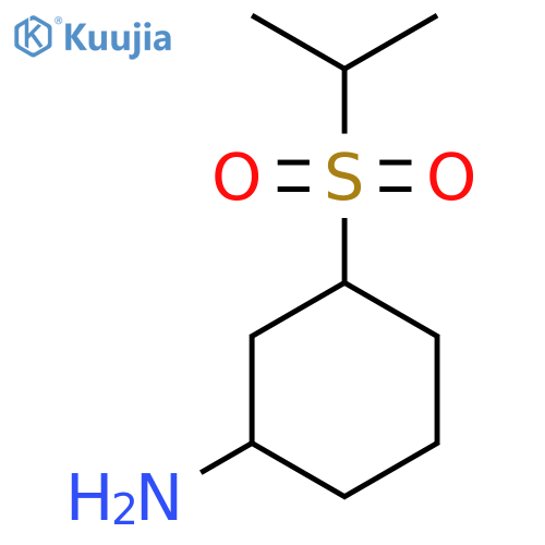 Cyclohexanamine, 3-[(1-methylethyl)sulfonyl]- structure