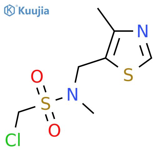 1-chloro-N-methyl-N-[(4-methyl-1,3-thiazol-5-yl)methyl]methanesulfonamide structure