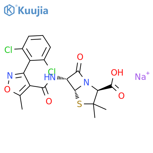 Dicloxacillin Sodium hydrate structure