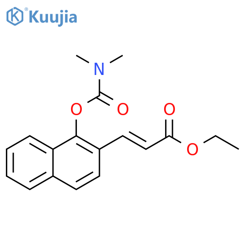 2-Propenoic acid, 3-[1-[[(dimethylamino)carbonyl]oxy]-2-naphthalenyl]-, ethyl ester, (2E)- structure