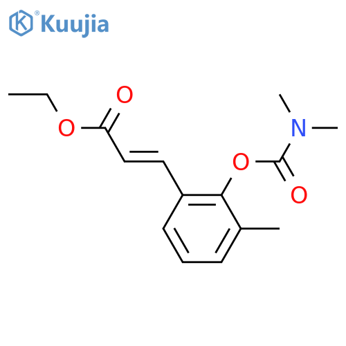2-Propenoic acid, 3-[2-[[(dimethylamino)carbonyl]oxy]-3-methylphenyl]-, ethyl ester, (2E)- structure