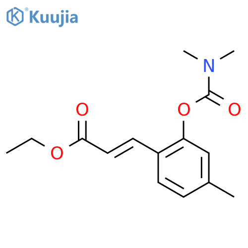 2-Propenoic acid, 3-[2-[[(dimethylamino)carbonyl]oxy]-4-methylphenyl]-, ethyl ester, (2E)- structure