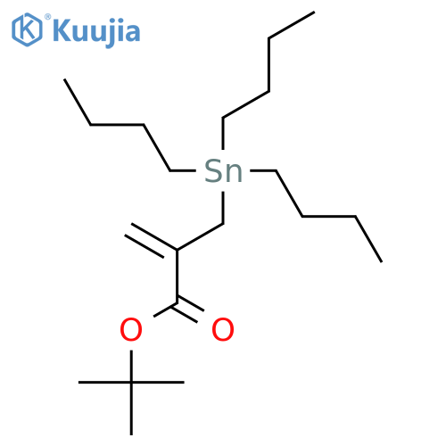 2-Propenoic acid, 2-[(tributylstannyl)methyl]-, 1,1-dimethylethyl ester structure