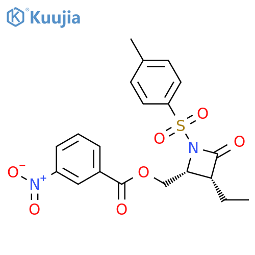2-Azetidinone,3-ethyl-1-[(4-methylphenyl)sulfonyl]-4-[[(3-nitrobenzoyl)oxy]methyl]-, cis- structure