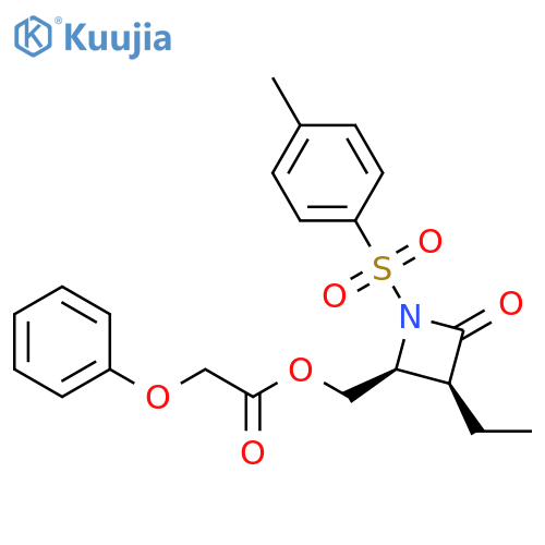 Acetic acid, phenoxy-, [3-ethyl-1-[(4-methylphenyl)sulfonyl]-4-oxo-2-azetidinyl]methyl ester, cis- (9CI) structure