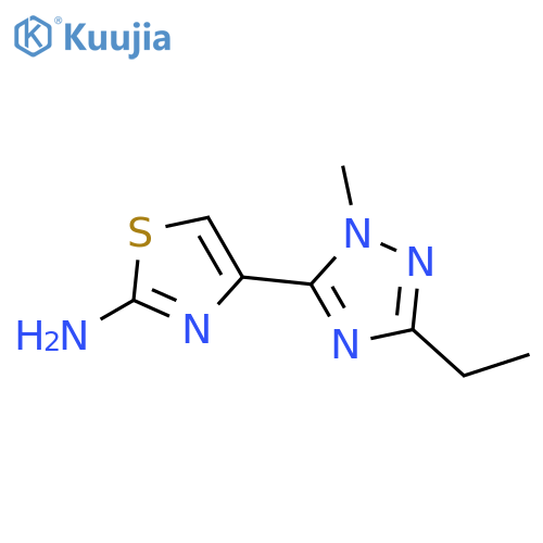 4-(3-ethyl-1-methyl-1H-1,2,4-triazol-5-yl)-1,3-thiazol-2-amine structure
