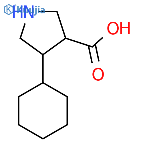 4-Cyclohexylpyrrolidine-3-carboxylic acid structure