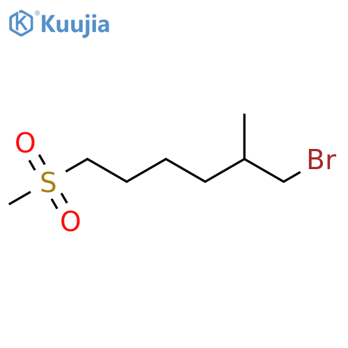 1-Bromo-2-methyl-6-(methylsulfonyl)hexane structure