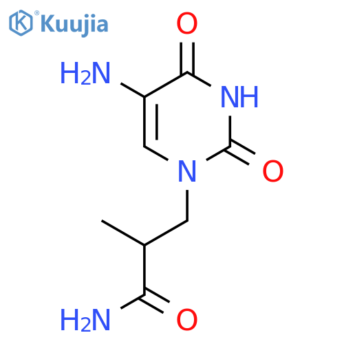 3-(5-amino-2,4-dioxo-1,2,3,4-tetrahydropyrimidin-1-yl)-2-methylpropanamide structure