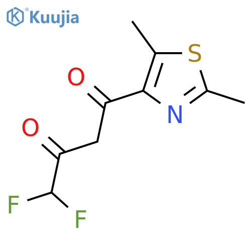 1-(dimethyl-1,3-thiazol-4-yl)-4,4-difluorobutane-1,3-dione structure