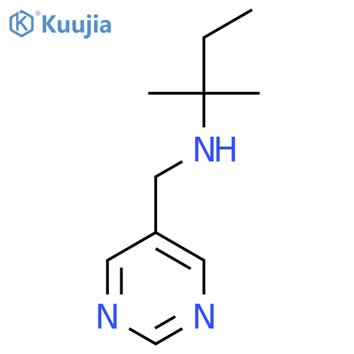 (2-methylbutan-2-yl)[(pyrimidin-5-yl)methyl]amine structure