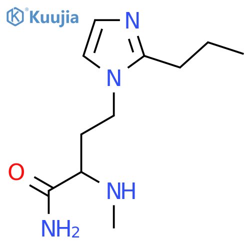 2-(methylamino)-4-(2-propyl-1H-imidazol-1-yl)butanamide structure