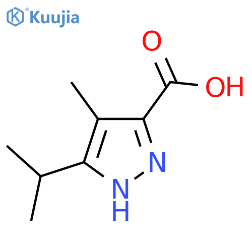 4-methyl-5-(propan-2-yl)-1H-pyrazole-3-carboxylic acid structure