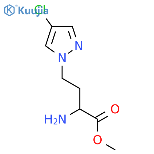methyl 2-amino-4-(4-chloro-1H-pyrazol-1-yl)butanoate structure